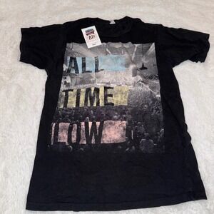 All Time Low Band Graphic Tee Women Small Black Good Short Sleeve Concert Shirt